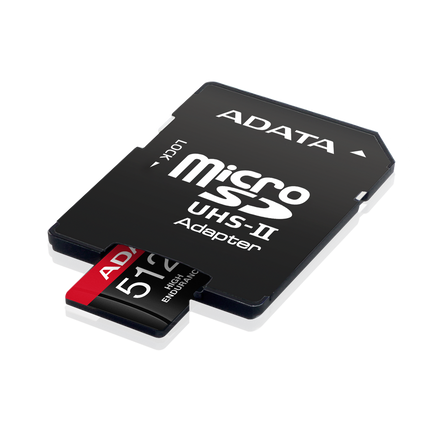 Memoria MicroSDXC ADATA High Endurance | 512GB | Clase 10 | UHS-I U3 | V30 | A2 | 100/85 MB/s | Con Adaptador SD