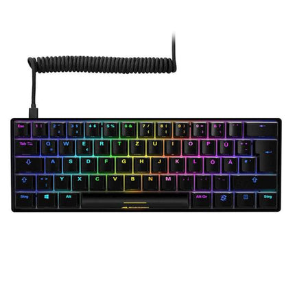 Teclado Gaming Sharkoon SKILLER SGK50 S4 | 60% | Mecánico Kailh Blue | RGB | Hot-Swap | USB-C 