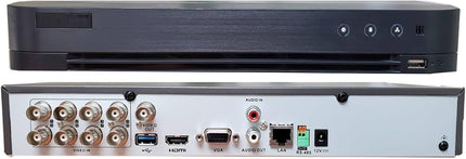 DVR Hikvision IDS-7208HUHI-M1/S | 8CH Analógico + 8CH IP | 8MP/5MP/4MP/1080P/720P | AcuSense | H.265 Pro+ | 1 SATA | 4 Audio | 8 Alarmas