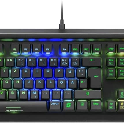 Teclado Gaming Sharkoon Skiller SGK60 | TKL | Kailh BOX Red | RGB | Alámbrico USB | Inglés