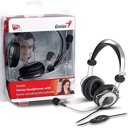 Headset Genius HS-04SU | 3.5mm | Micrófono con Cancelación de Ruido | Control de Volumen