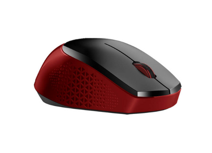 Mouse Genius NX-8000S rojo ambidiestro con receptor USB 2.4GHz vista lateral
