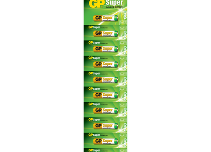 GP Baterías Alcalinas AAA Super 1.5V 10 Unidades, 24A-P10