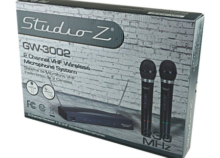 Studio Z Micrófono Inalámbrico Doble de Mano VHF GW-3002
