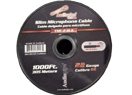 Audiopipe rollo cable microfono TMC-2 BLK 305m vista frontal