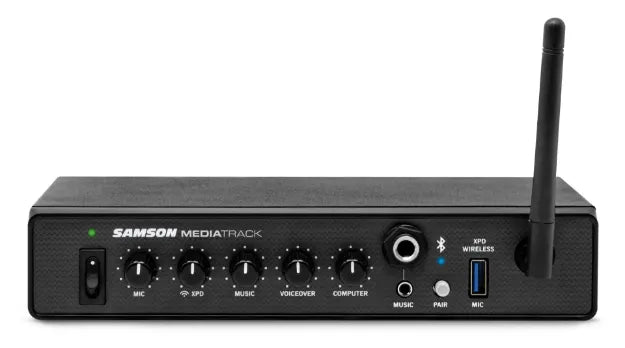 Samson SASM4U mezcladora 4 canales con interfaz USB y Bluetooth - vista frontal