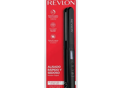 Alisadora Cerámica Tourmaline Revlon 1” Negra | Para un alisado profesional con brillo y suavidad