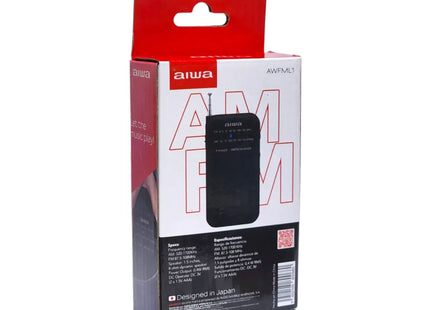 AIWA Radio FM de Bolsillo AWFML1 Negro