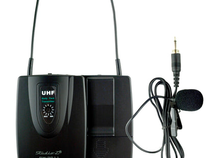 Studio Z Micrófono Inalámbrico Doble Mano, Diadema y Solapa UHF GW-7011