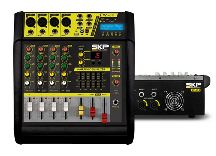 SKP VZ-40II mezcladora amplificada 4 canales 1600W - vista frontal