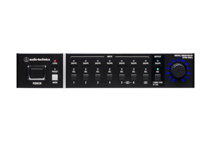 Audio-Technica ATDM-0604A mezcladora digital DSP Smart 6 canales 3 salidas - vista frontal