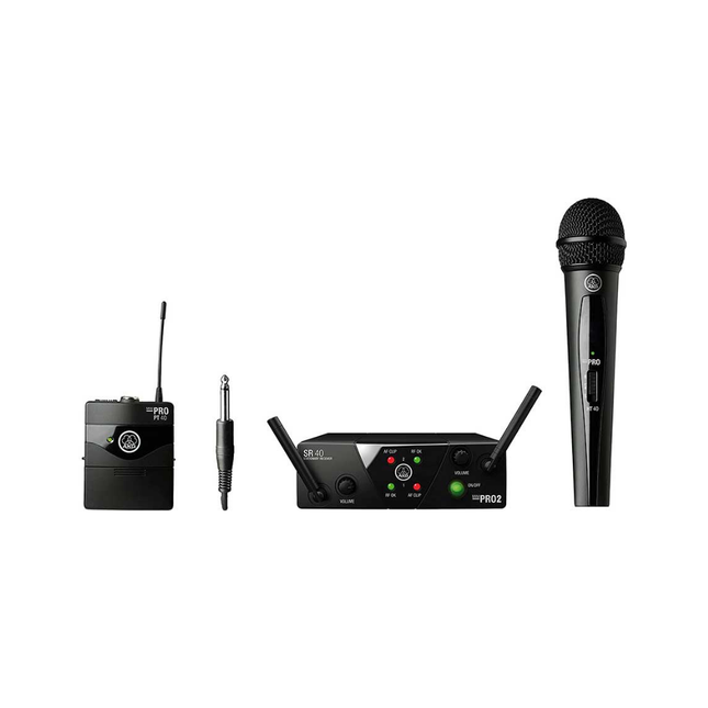 AKG Micrófono Inalámbrico Doble WMS40 Mini Dual Vocal Set