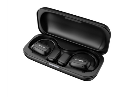 AIWA AW-K56B audífono conducción de aire negro estuche de carga