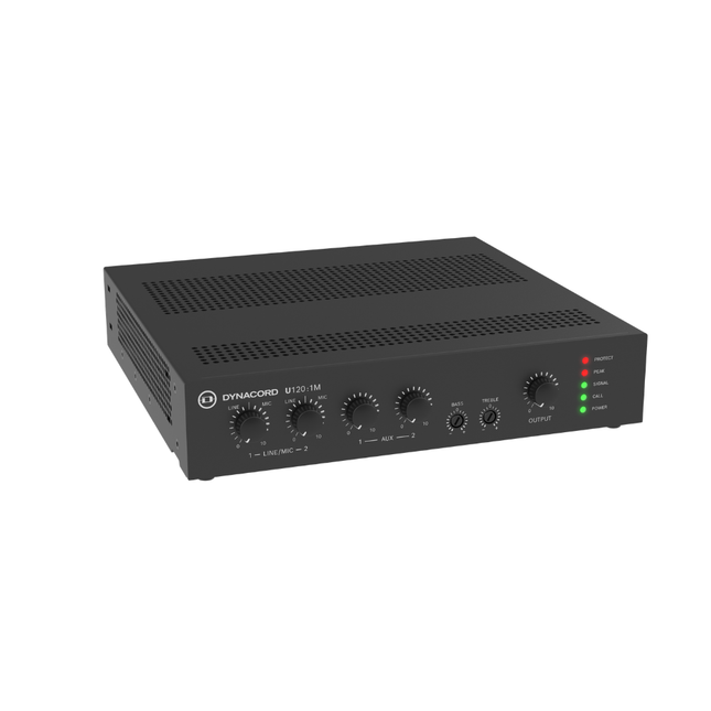 Dynacord U120:1M-US mezcladora amplificada 4 entradas 120W 1CH 4Ω 8Ω 70V y 100V