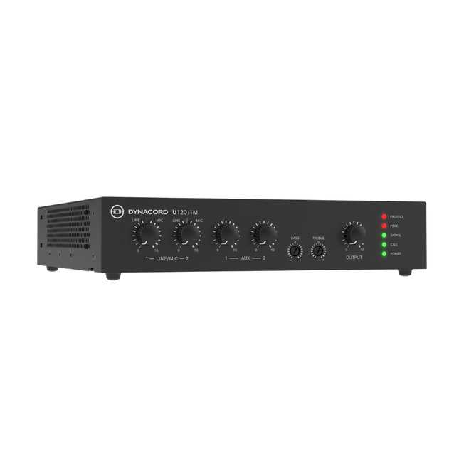 Dynacord U120:1M-US mezcladora amplificada 4 entradas 120W 1CH 4Ω 8Ω 70V y 100V