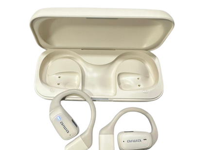 AIWA AW-K56W audífono conducción de aire beige puesto