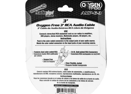 Audiopipe cable RCA 90cm, AMP-G-3