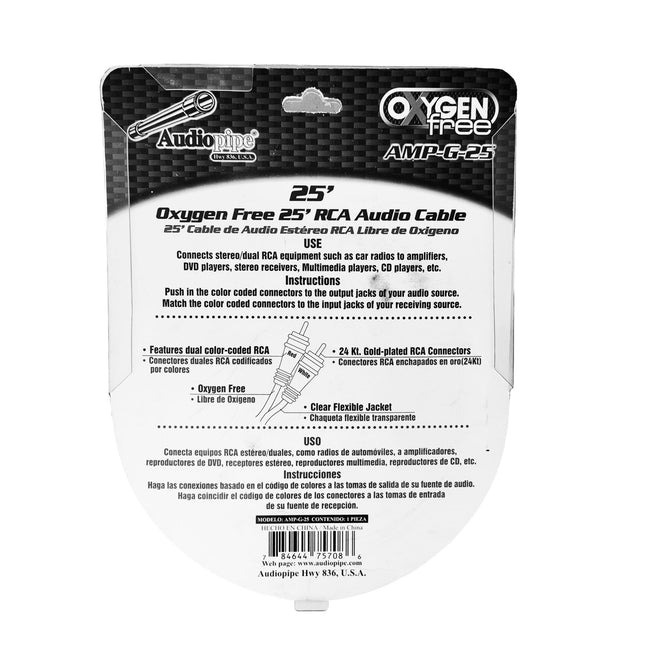 Audiopipe cable RCA 7.5M, AMP-G-25