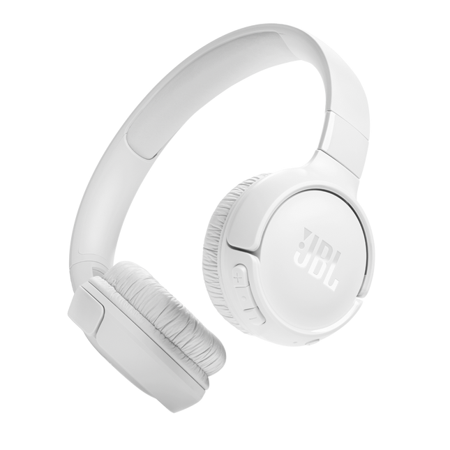 Vista lateral derecha audífonos JBL Tune 520BT mostrando controles táctiles