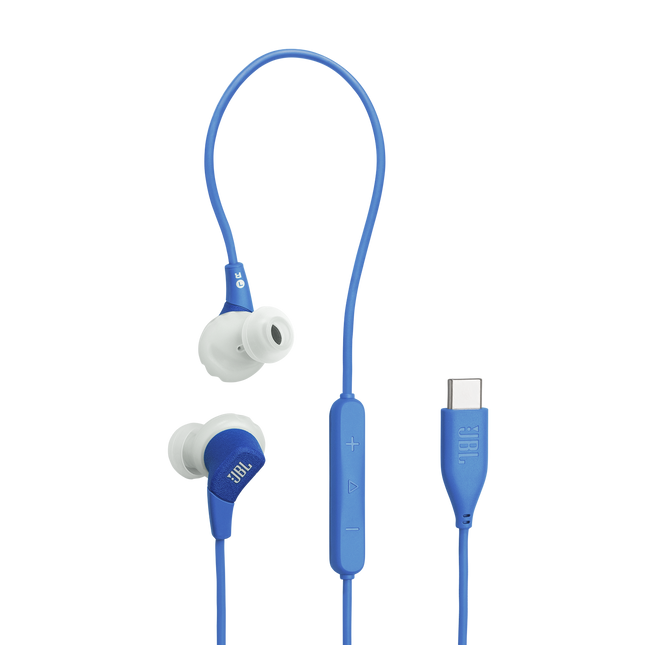 JBL Endurance Run 3C USB-C Azul Audífonos Deportivos con Cable