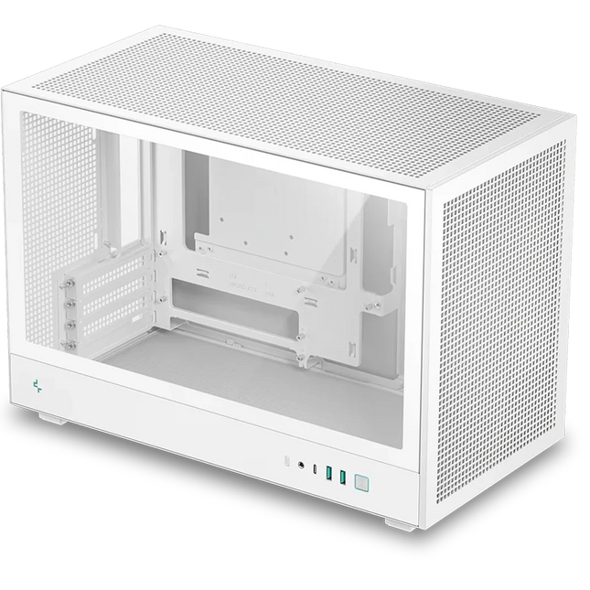 Case DeepCool CH260 WH | Mini Tower Micro-ATX | Vidrio Lateral | Sin Ventilación Incluida