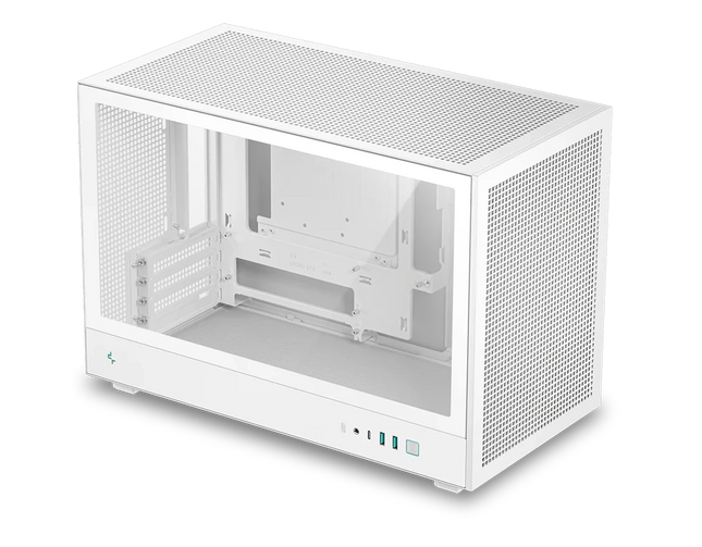 Case DeepCool CH260 WH | Mini Tower Micro-ATX | Vidrio Lateral | Sin Ventilación Incluida