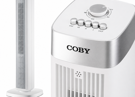 Coby CoolFlow 41 CY-TF-AB-TORRE 41INCH-WH Ventilador de Torre 41" 45W Blanco