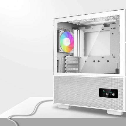 Case Gaming DeepCool CH560 WH | Media Torre | Vidrio Templado | 3 Ventiladores ARGB 140mm | Blanco