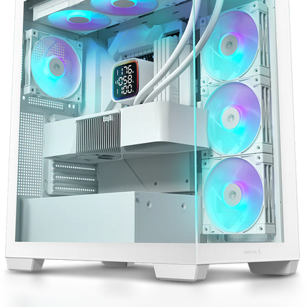 Case Gaming Deepcool CG580 WH ATX Templado | Diseño de Vidrio Templado | Ventilación Optimizada | Compatible con GPUs de hasta 350mm