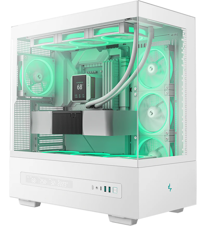 Case DeepCool CH690 Digital WH | Mid Tower ATX | Vidrio Lateral | Sin Ventilación Incluida