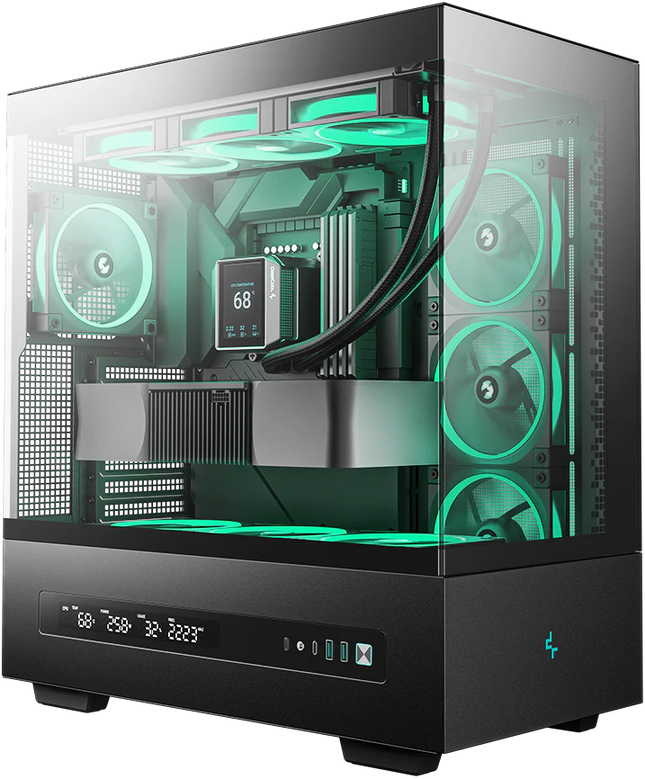 Case DeepCool CH690 Digital | Mid Tower ATX | Vidrio Lateral | Sin Ventilación Incluida