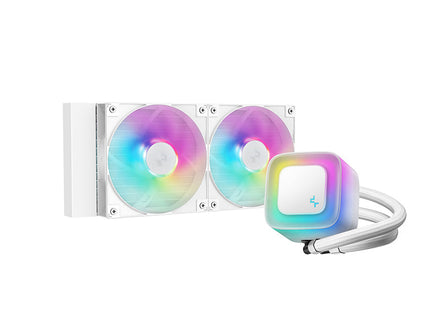 Enfriamiento Líquido RGB DeepCool LE240 WH V2 | AIO 240 mm | Blanco | Compatible Intel/AMD