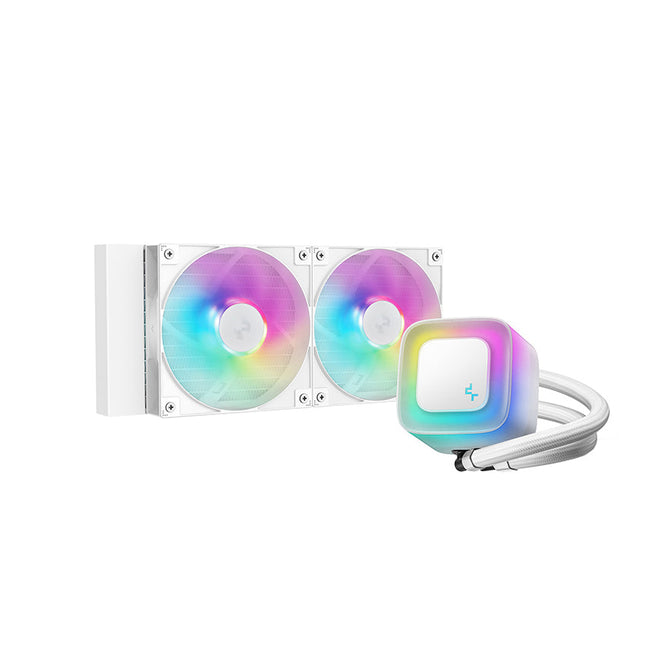 Enfriamiento Líquido RGB DeepCool LE240 WH V2 | AIO 240 mm | Blanco | Compatible Intel/AMD