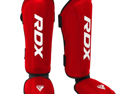 RDX Espinilleras con Empeine Rojo/Blanco, T1