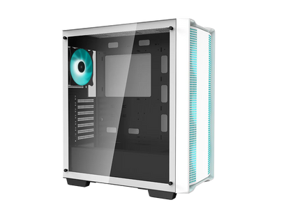 Case Gaming DeepCool CC560 WM V2 | Media Torre | Vidrio Templado Lateral | 4 Ventiladores LED Blanco