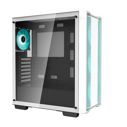 Case Gaming DeepCool CC560 WM V2 | Media Torre | Vidrio Templado Lateral | 4 Ventiladores LED Blanco