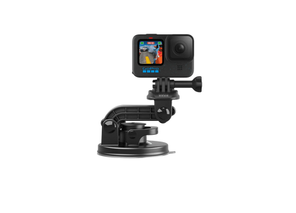 Soporte ventosa GoPro vista lateral mostrando brazo articulado