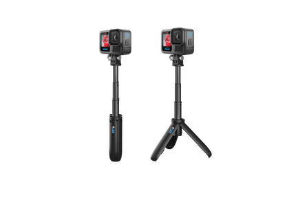 GoPro Shorty extendida a máxima longitud con cámara GoPro montada