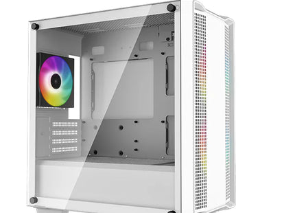 Case Gaming RGB DeepCool CC360 Mini Tower R-CC360-WHAPM3-G1 | 3 Ventiladores de 140 mm | Vidrio Lateral | Malla Frontal