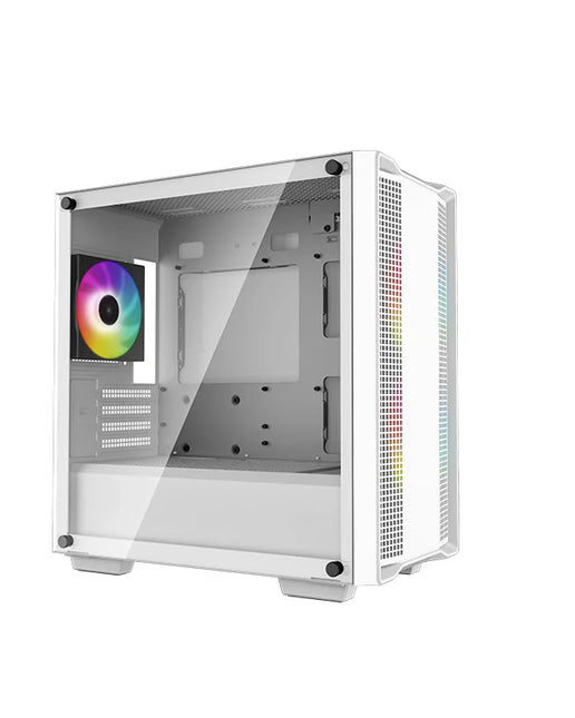 Case Gaming RGB DeepCool CC360 Mini Tower R-CC360-WHAPM3-G1 | 3 Ventiladores de 140 mm | Vidrio Lateral | Malla Frontal
