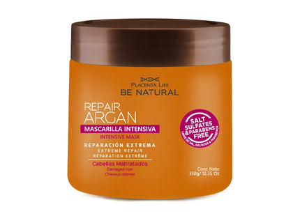 Mascarilla Reparadora Argán 350 g | Placenta Life | Repara, alisa y da brillo con aceite de argán puro