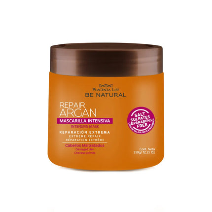 Mascarilla Reparadora Argán 350 g | Placenta Life | Repara, alisa y da brillo con aceite de argán puro