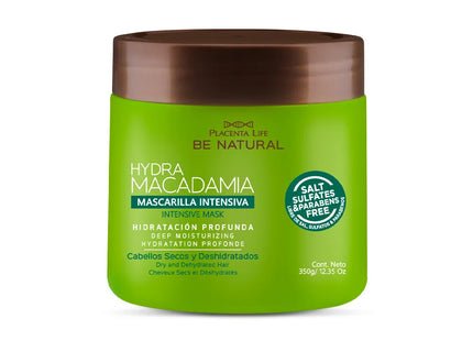 Mascarilla Hidratante Macadamia 350 g | Placenta Life | Hidratación profunda, brillo y frizz controlado con aceite de macadamia