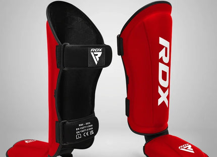 RDX Espinilleras con Empeine Rojo/Blanco, T1
