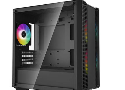 Case Gaming RGB DeepCool CC360 Mini Tower R-CC360| 3 Ventiladores de 140 mm | Vidrio Lateral | Malla Frontal