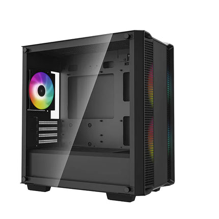 Case Gaming RGB DeepCool CC360 Mini Tower R-CC360| 3 Ventiladores de 140 mm | Vidrio Lateral | Malla Frontal