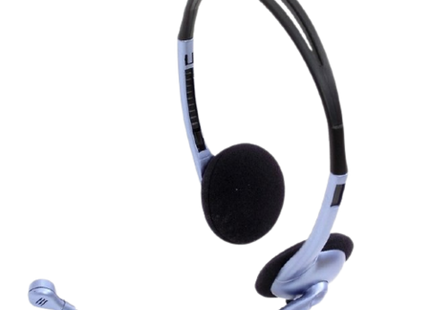 Headset Genius HS-02B | Alámbrico 3.5mm | Micrófono ajustable | Diadema liviana | Color Azul