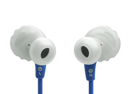 JBL Endurance Run 3C USB-C azul - vista posterior de los audífonos
