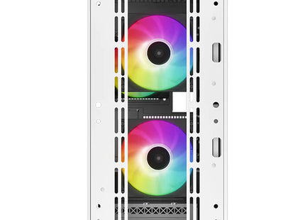 Case Gaming RGB DeepCool CC360 Mini Tower R-CC360-WHAPM3-G1 | 3 Ventiladores de 140 mm | Vidrio Lateral | Malla Frontal