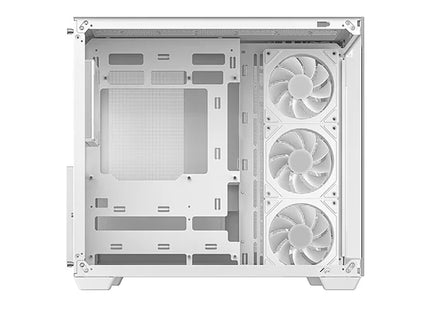 Case DeepCool CG530 4F WH R-CG530-WHADA4-G-1 | Torre Media | Plástico y Acero | 3 Ventiladores Laterales | 1 Ventilador Trasero | Blanco